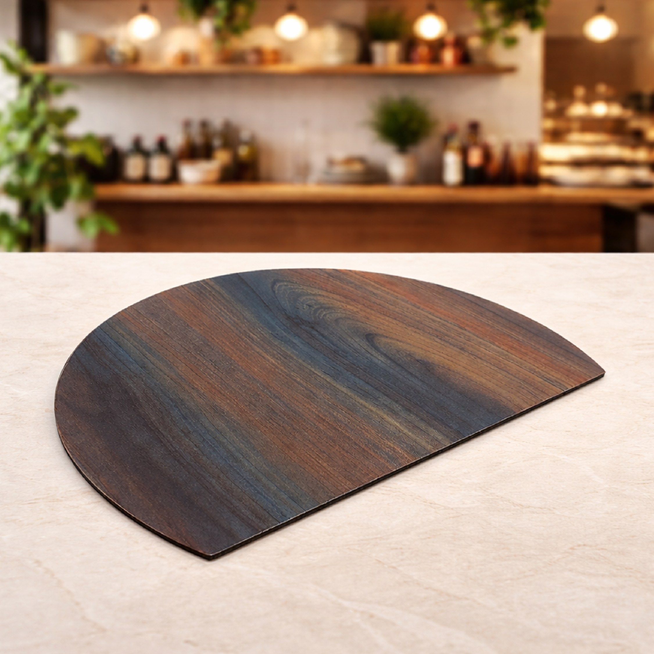 Lamikraft Sushi Platter Board | Semi-Circle | Wooden Finish
